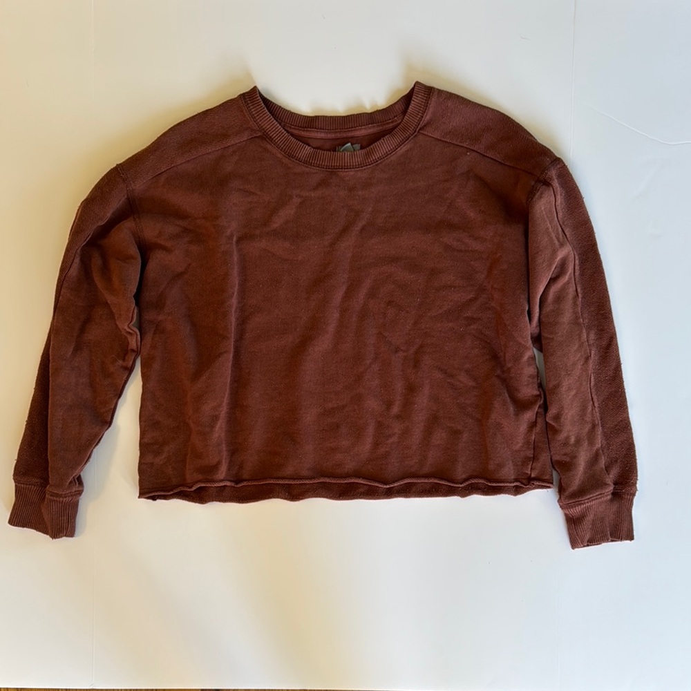 Aerie Brown Crew Neck Sweater
